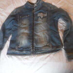 Yuka Jeans Denim Womens Jacket Size Large